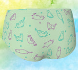 Pink and Green Cat Mini Shorts