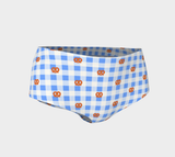 Blue Bretzel Mini Shorts