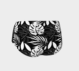 Black and White Fronds Mini Shorts
