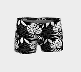 Black and White Fronds Bike Shorts