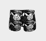 Black and White Fronds Bike Shorts