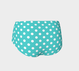 Teal Polka Dot Mini Shorts