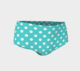 Teal Polka Dot Mini Shorts