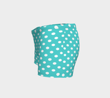 Teal Polka Dot Bike Shorts